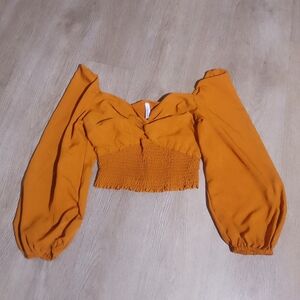 Live 4 Truth Mustard Off-Shoulder Blouse